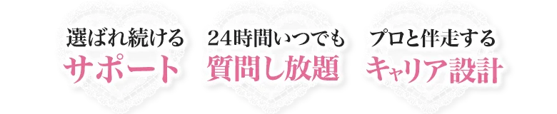 選ばれ続けるサポート